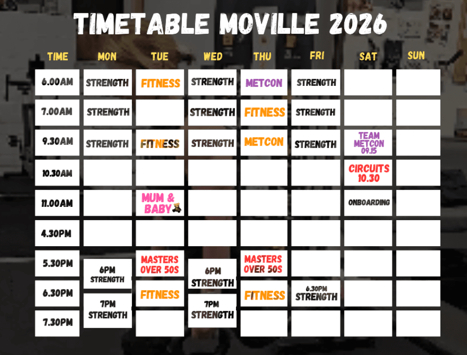Moville gym weekly class timetable
